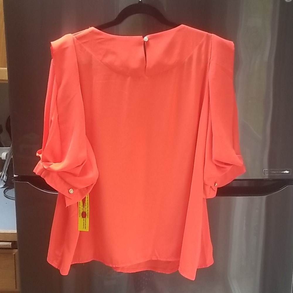 🌲Bright Orange blouse - Picture 6 of 7